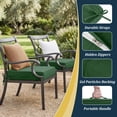 thumbnail image 4 of Kimunuk 6Pcs Outdoor Chair Cushions Slipcovers, 17" x 16" Green Replacement Waterproof Non-Slip Patio Seat Cushion Covers with Handle, Covers Only, 4 of 7