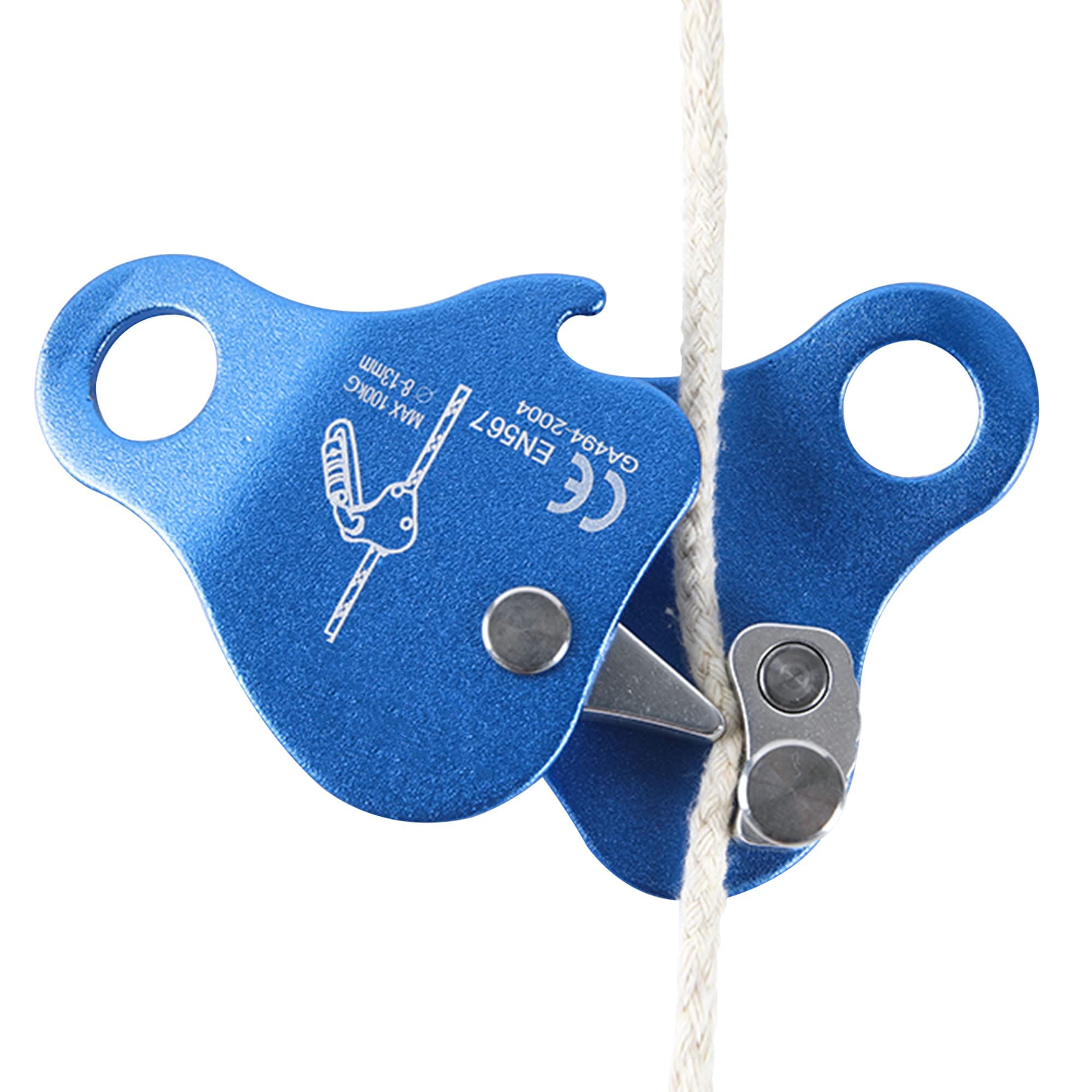 Climbing Fall Protection Device The Riser Protects The Aluminum Magnesium Alloy Rope Clip, which is Used for high-Altitude Operation and Rescue During Climbing Rocks