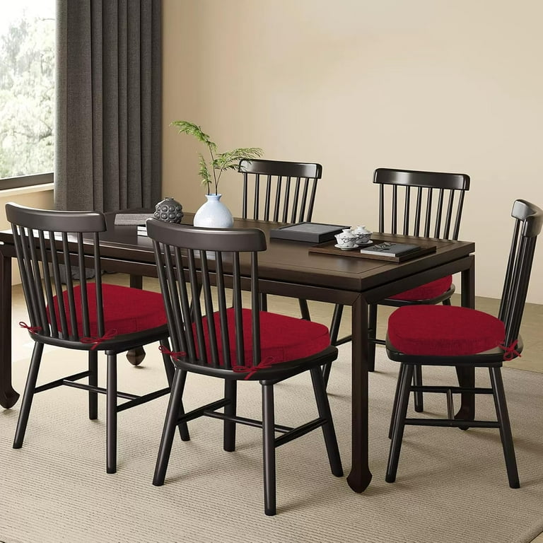 Set Of 4 Windsor Chair Cushions Memory Foam Seat Cushion For Dining Kitchen Walmart