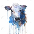 thumbnail image 3 of Aquarelle jersey Vache - Toile 36"x36 Pouces - Impression sur Demande, 3 of 5