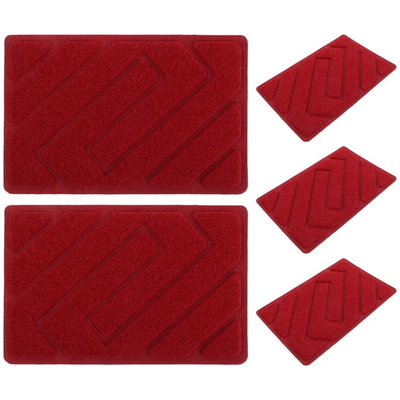 POPETPOP 5Pcs Red Car Floor Mats Heavy Duty Material Automotive Floor Mat Patch for Car Protection