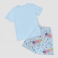 thumbnail image 4 of HCNTES Toddler Baby Boy Girl Outfit USA Flag Embroidery Knit Short Sleeve T Shirt Tops And Shorts Set Kids 1T 2T 3T 4T 5T 6T 7T 8T 9T Independence Day Clothes(H03-Sky Blue,7-8 Years), 4 of 7