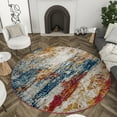 thumbnail image 5 of Bliss Rugs Modern Contemporary Abstract Round Rug for Living Room, Dining Room | Multi-Color, 7'10''Round, 5 of 6