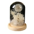 thumbnail image 1 of Cubierta de cristal de hortensia de diente de león de flor eterna que brilla en todo el cielo adornos de ramo regalos. Zhivalor BST3003465-3, 1 of 6