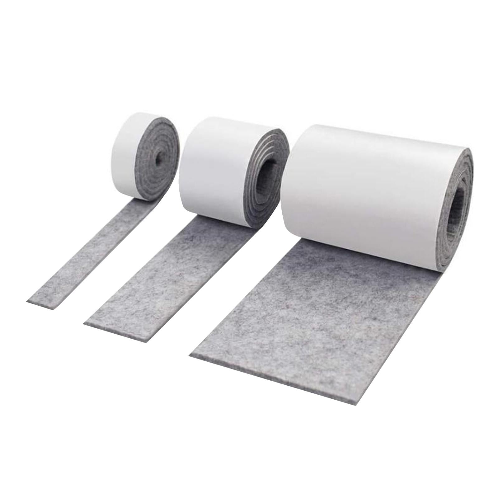 3 Packs Heavy Duty Felt Strip Roll with Adhesive Backing Self Adhesive Felt Tape Light Gray, Size: No Spool Device