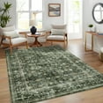 thumbnail image 2 of Hasoo Washable Rug 8' x 10' Rugs for Living Room Vintage Floral Farmhouse Indoor Non Slip Large Carpet for Bedroom, Green, 2 of 6