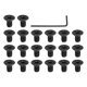 thumbnail image 1 of #6-32 x 1/4 Pulgada Tornillos de Cabeza Plana Socket Cap de Conducción Hexagonal con Llave Hexagonal 20 Pcs, 1 of 7
