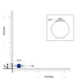 thumbnail image 4 of ANGARA Natural Vintage Style Round Blue Sapphire Ring with Diamond Trio in 14K White Gold for Women (Size-4mm) | September Birthstone, Anniversary, Jewelry Gift for Women | Natural Blue Sapphire Ring, 4 of 9