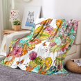 thumbnail image 2 of Hummingbird Floral Blanket Spring Flowers Gifts for Wife Women Kids Girls Mother''s Day Birthday Summer Colorful Bedroom Decor Soft Plush Throw Teen Teenage 50"x60", 2 of 6