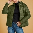 thumbnail image 2 of BangWanChi Womens Fall Jackets Trendy Winter Women's Fashionable Solid Color Hooded Zipper Long Sleeved Jacket, 2 of 5