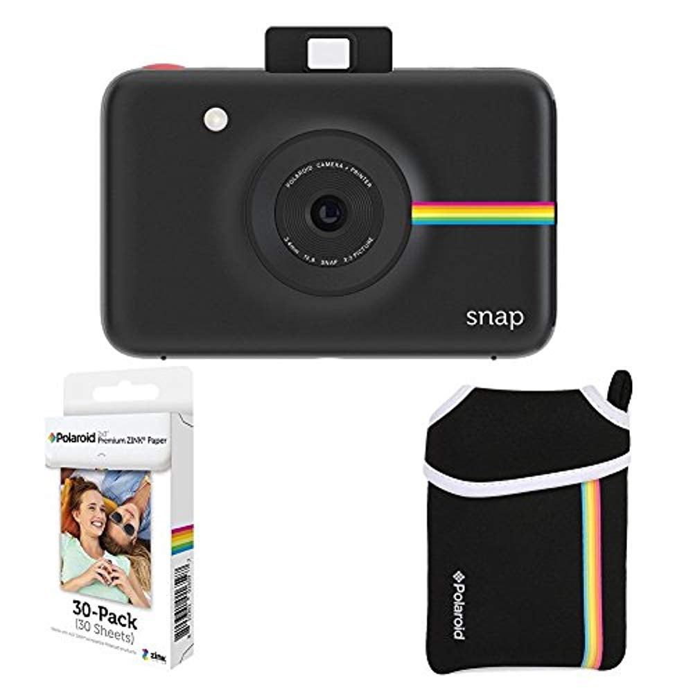 Polaroid Snap Instant Camera + 2x3 Zink Paper (30 Pack) + Neoprene