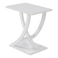 thumbnail image 5 of Pemberly Row Criss-Cross Chairside End Table in White Wood Finish, 5 of 15