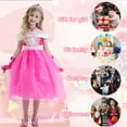 thumbnail image 7 of Benylion Girls Princess Aurora Costume 6T - Pink Fairy Tale Party Dress with Accessories Halloween Birthday Dress Up Outfit, 7 of 7