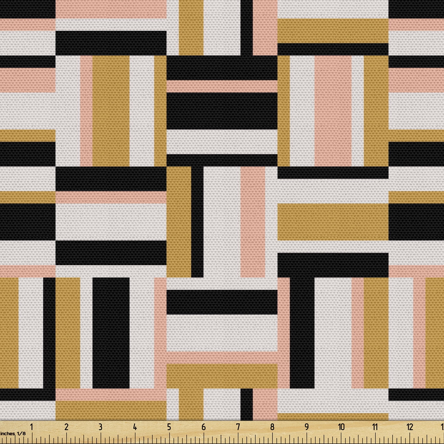 Geometric Fabric by the Yard Upholstery, Repeated Horizontal and ...