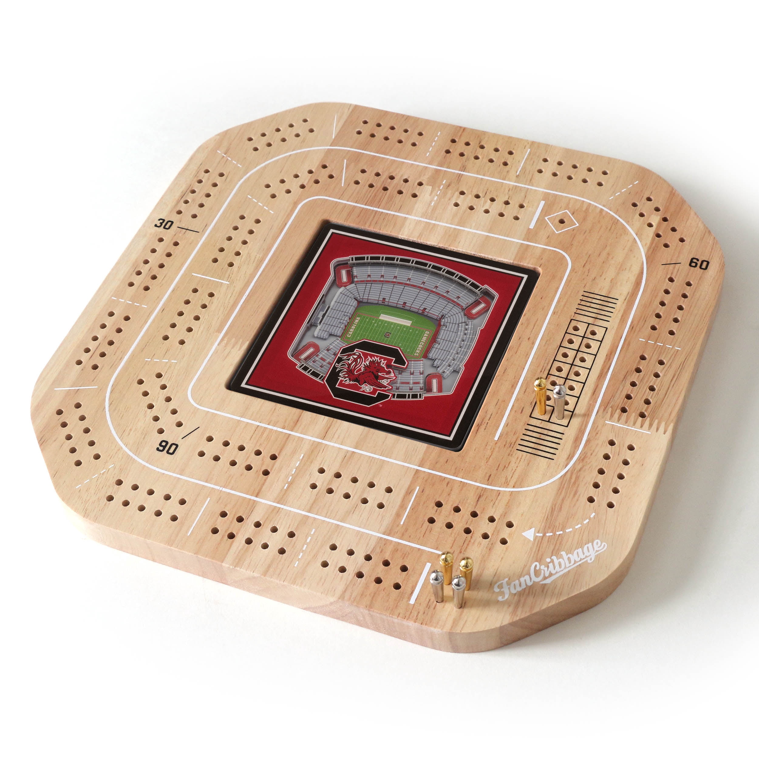 YouTheFan NCAA South Carolina Gamecocks Stadiumview Cribbage