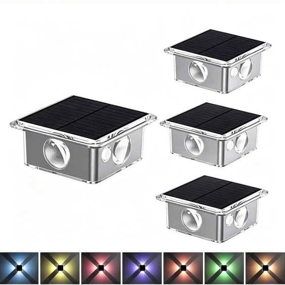4 Pack Solar Lights Outdoor, Landscape Decorative IP65 Waterproof Lamp for Garden Patio Villa