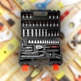 thumbnail image 3 of Amdohai 53-Piece 1/4 Socket Set for Home Car Automobile Bike Mechanic Projects Repair Household Garage Trunk with Plastic Toolbox Storage Case, 3 of 7