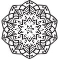 thumbnail image 1 of Printtoo Crafting Card Making Round Wooden Rubber Stamp Floral Mandala Pattern Stamps-5 Inch, 1 of 1