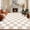Camel, variant on ZACOO 6'x9' Checkered Grid Area Rug, Machine Washable Low Pile Non-Slip Indoor Rug for Living Room Bedroom Kitchen Entryway, Light Pink