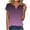 Purple, variant on BXINGOHAI Womens Summer Tops Casual Short Sleeve V Neck Shirts Business Dressy Work Blouses Purple 2XL