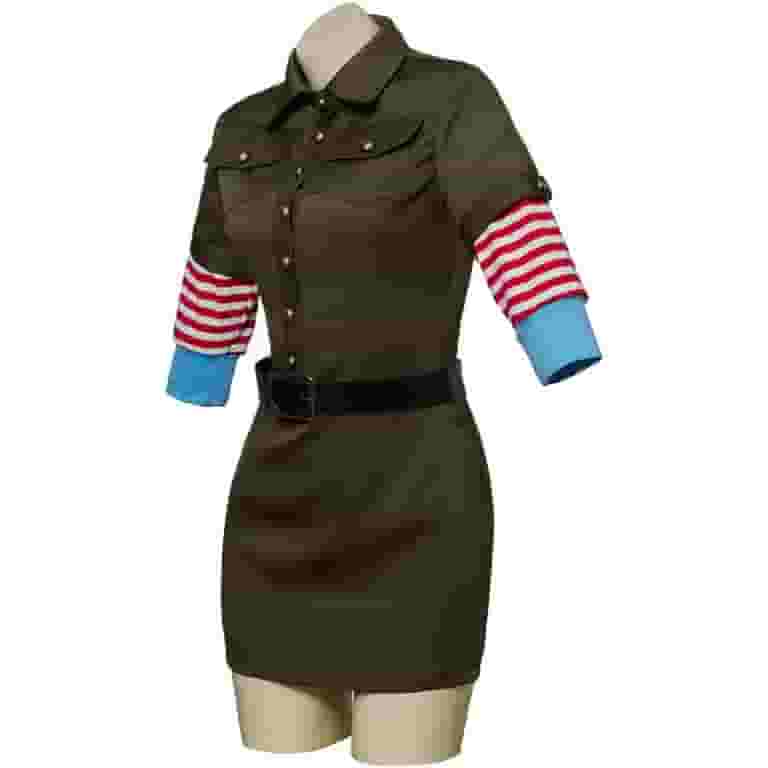 Sexy Army Green Cargo Dress Outfit with Star Circle Messenger Bag for Women - Walmart.com Sexy Army Green Cargo Dress Outfit with Star Circle Messenger Bag for Women - Walmart.com