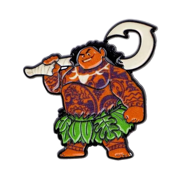 Moana Maui Characters 1.25 inch Wide Metal Enamel Pin