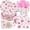 Pink Paw, variant on ANHXN disposable party cutlery set, suitable for camping birthday party decoration. Different themes to choose from