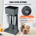 thumbnail image 3 of KFFKFF Dual-Head Milkshake Creator, Twin 375W Electric Beverage Blending Device, Triple-Speed Shake Mixer with Pair of 820 ml Stainless Steel Containers, Suitable for Business and Domestic Use, 3 of 9
