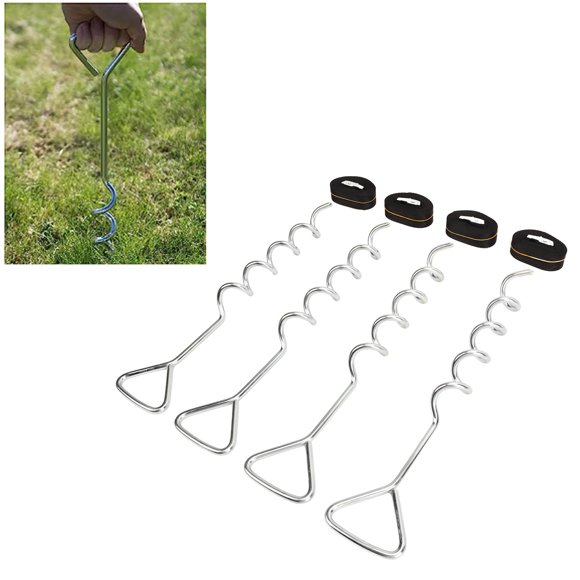 Anclaje de estacas de acero ANGGREK para trampolín con forma de sacacorchos