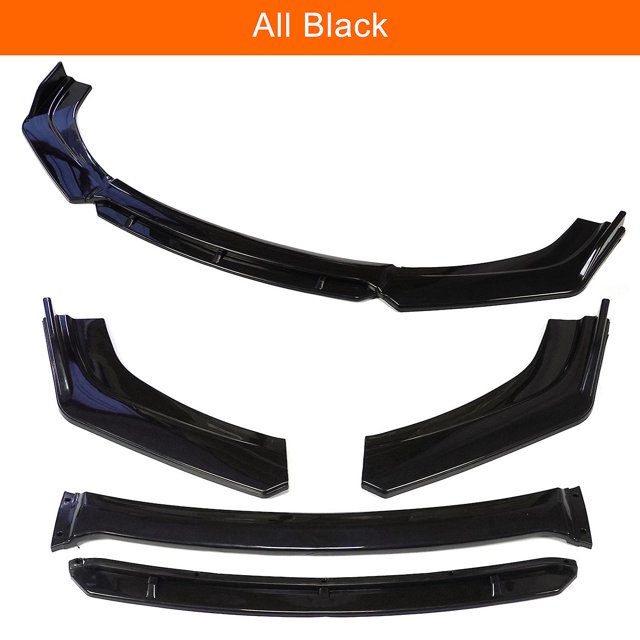 Universal coche parachoques delantero labio cuerpo Kit Spoiler Splitter difusor 4 Uds rojo blanco fibra de carbono Canard Splitter Abs plástico