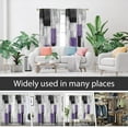 thumbnail image 4 of Purple Grey and Black Window Curtain Abstract Gray White Lavender Geometric Lilac Violet Silver Long Wide Living Room Bedroom Drapes Treatment Fabric 1 Pair, 52" W x 84" L, Modern, 4 of 6