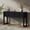 Black, variant on YWEN Geometric Carved Console Table with 3 Drawers, Entryway Table with Fluted Legs, Solid Wood Sofa Table for Living Room, Entrance, Hallway