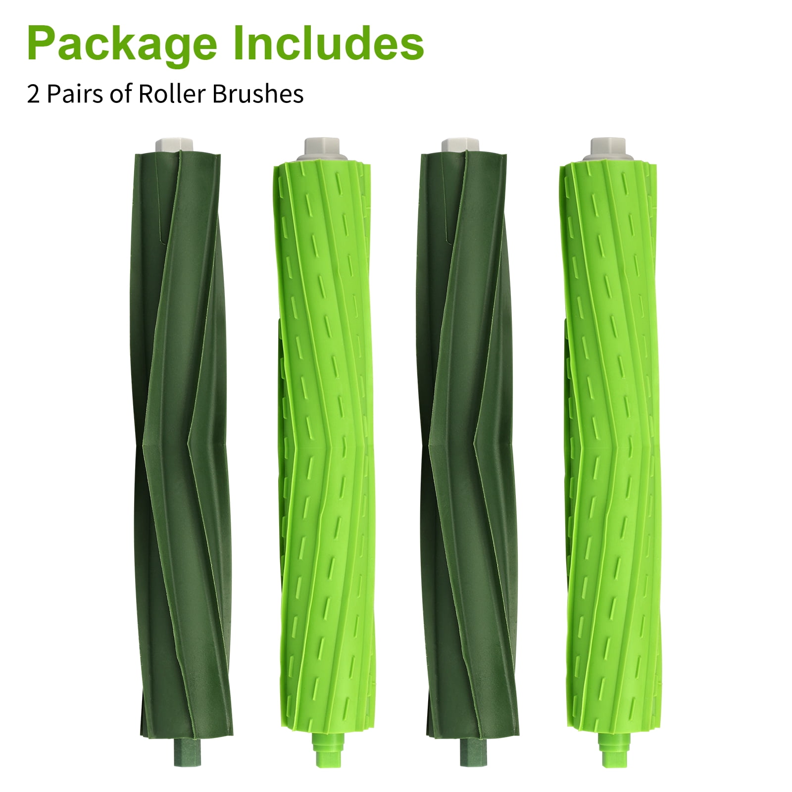 Lot De 2 Brosses Rouleau Pour Roomba I7, I3, I4, I6, I8, E5, E6, E7, J7 – Pièces De Rechange Vertes Et Vert Foncé - 7