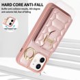 thumbnail image 6 of Nalacover for iPhone 11 Ring Holder Crossbody Wallet Case with Credit Card Slots, Lanyard Shoulder Strap Premium PU Leather Wrist Hand Strap Cover with Kickstand for iPhone 11,Rosegold, 6 of 11
