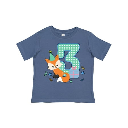 

Inktastic Im 3 Years Old with Fox Gift Toddler Boy or Toddler Girl T-Shirt