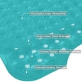 thumbnail image 6 of Buganda Bath Mat for Tub Non Slip, Extra Long Bath Mat with Drain Holes and Suction Cups, Machine Washable Shower Mat, 39"x15", Clear Teal, 6 of 9