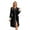 Black, variant on Women's Lightweight Long Bathrobe Soft Kimono Spa Bathrobe Sleepwear Full-Length Rob Ladies Loungewear