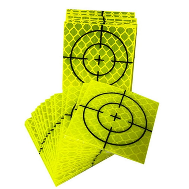 Wweixi 100Pcs Reflective Tape Target Reflector Target Sheets for Tunnel Engineering 5cmx5cm 100 pcs 4cmx4cm