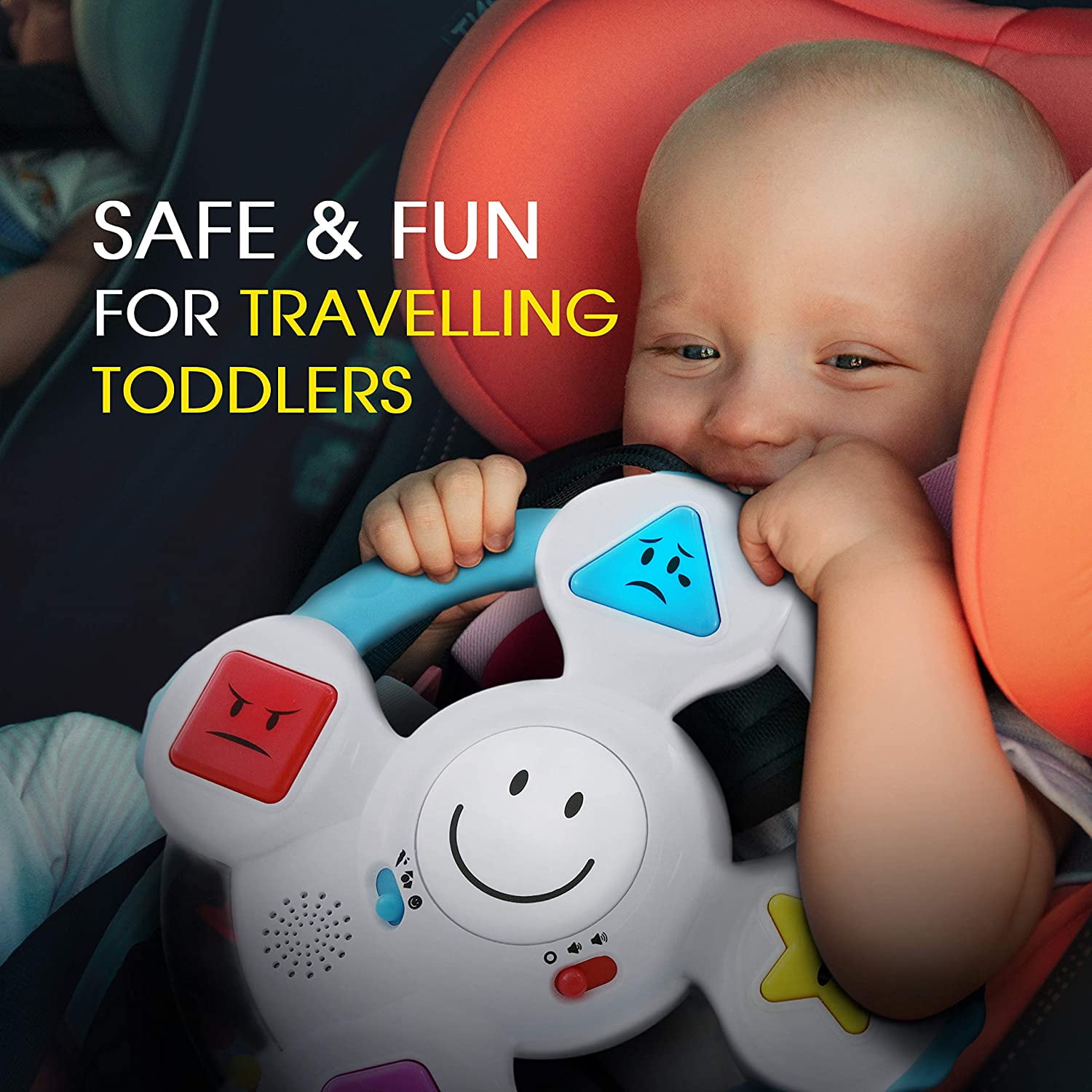BEST LEARNING Sit and Spin Toys for Toddlers – Interactive Spin & Learn Steering Wheel for Kids Ages 1-3