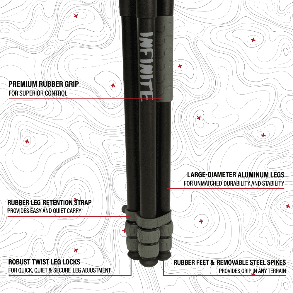 BOG Infinite ARCA Swiss Tripod with 360 Degree Ball Head, for Hunting, Shooting