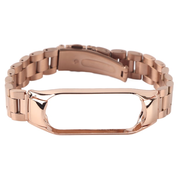 Correa de repuesto para Xiaomi Mi Band 6 SmartWatch, correa de repuesto de metal, pulsera de oro rosa