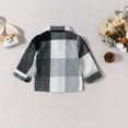 thumbnail image 6 of UAYOTSE Toddler Kids Flannel Shirt Jacket Plaid Long Sleeve Lapel Button Down Shacket Baby Fall Christmas Coat for Boys Girls(2-3 Years,T183-Grey), 6 of 8