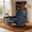 Blue, variant on BSHTI 16.54" Square Ottoman – Linen Upholstery, High-Density Foam, No Assembly Required, Footrest & Extra Seat for Living Room Bedroom Office