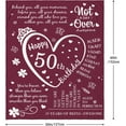 thumbnail image 6 of 50th Birthday Gifts For Women Blanket 50" X 60", Happy 50th Birthday Decorations, 50 Year Old Birthday Gift Ideas, Fifty 1972 Birthday Gifts For Women, Best Gifts For Women Turning 50 Blankets, 6 of 6