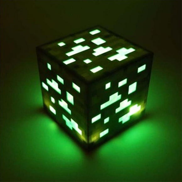 Minecraft Game Peripheral Rechargeable Flashlight Night Light Blue Miners Lamp Flashlig Toy Birthday Gift