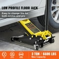 thumbnail image 5 of KFFKFF Low Profile Floor Jack, 3 Ton Capacity, Low-lying Steel Jack for Racing, Equipped with Efficient Dual Pistons for Rapid Elevation, Adjustable Height from 3.35 inches to 19.69 inches, 5 of 9