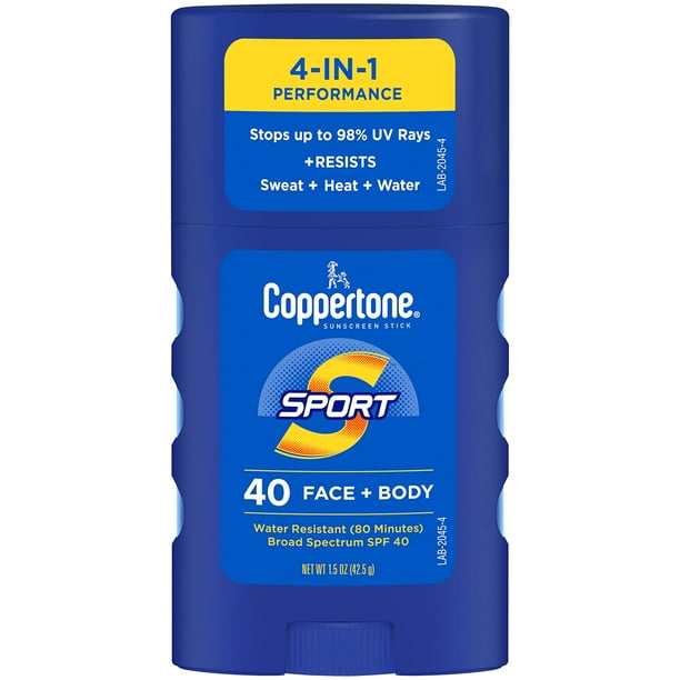 Protector Solar en Barra Coppertone SPORT SPF 40 45 ml Resistente al Agua