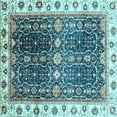 thumbnail image 1 of Ahgly Company Indoor Square Oriental Light Blue Traditional Area Rugs, 4' Square, 1 of 4
