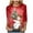 Red, variant on Christmas Tree Shirt Christmas Shirts for Women 3/4 Sleeve Tunic Tops Glitter Xmas Tree Print Tshirt Crewneck Pullover Blouses Gifts Tees Brick Red,L