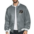 thumbnail image 2 of Men's Starter  Gray Baltimore Ravens Printed Triangle Graphic Satin Full-Snap Varsity Jacket, 2 of 3
